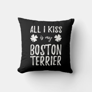 Coussin Saint Patrick Boston Terrier Dog Maman Funny Irish
