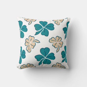 Coussin Saint Patrick`s day Clover Shamrock Dessin Motif