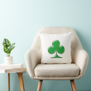 Coussin Saint Patrick's Day Irlandais Green Clover Shamroc