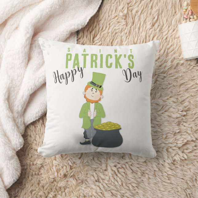 Coussin Saint Patrick's Day Leprechaun Custom (Couverture)