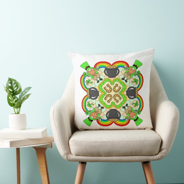 Coussin Saint Patrick's Day Mandala (Chaise)