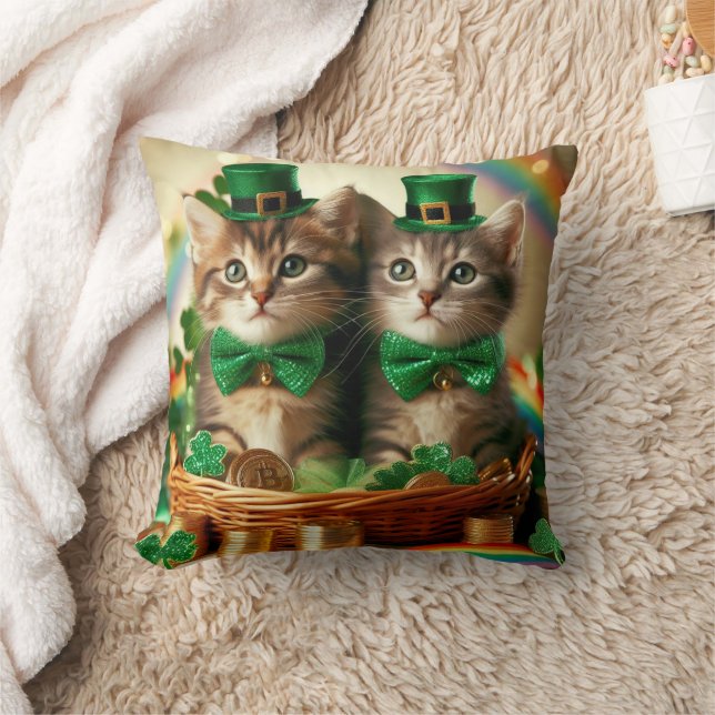 Coussin Saint Patrick's day Tabbies (Couverture)