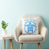 Coussin Saint Thomas tribal de tortue de bleu d'océan (Chaise)