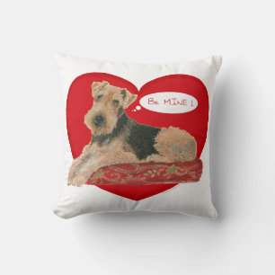 Coussin Saint-Valentin Airedale Terrier
