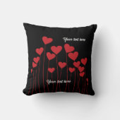 Coussin Saint Valentin/amour - personnaliser texte (Recto)