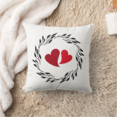 Coussin Saint Valentin Coeurs en couronne (Couverture)