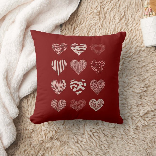 Coussin Saint-Valentin Cœurs Neuf Cœurs Amour de la Saint- (Couverture)