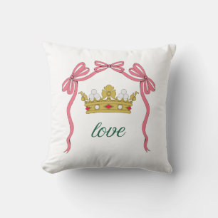 Coussin Saint-Valentin Coquette Cœur Nœud Saint-Valentin