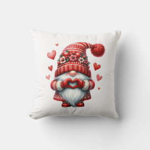 Coussin Saint Valentin Gnome avec coeur