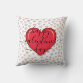 Coussin Saint Valentin minimaliste Joyeux (Verso)