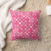 Coussin Saint-Valentin Motif Cœur Rose et Points de Fleurs (Couverture)