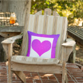 Coussin Saint-Valentin Rose Violet Pailleté Cadeau de Coeu (Chaise)