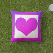 Coussin Saint-Valentin Rose Violet Pailleté Cadeau de Coeu (Herbe)