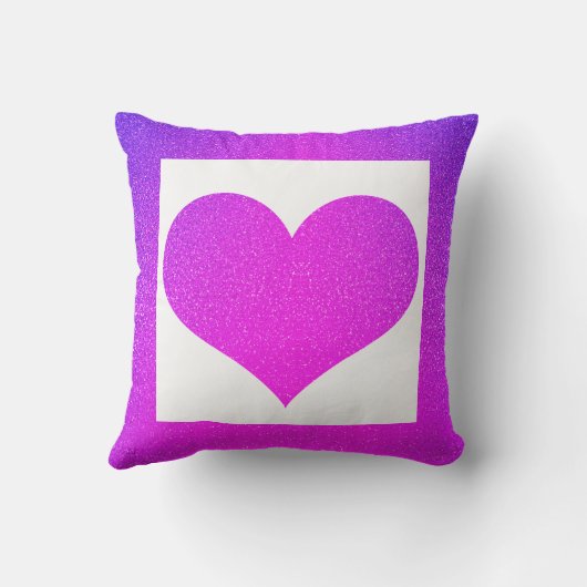 Coussin Saint-Valentin Rose Violet Pailleté Cadeau de Coeu (Verso)