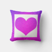 Coussin Saint-Valentin Rose Violet Pailleté Cadeau de Coeu (Recto)