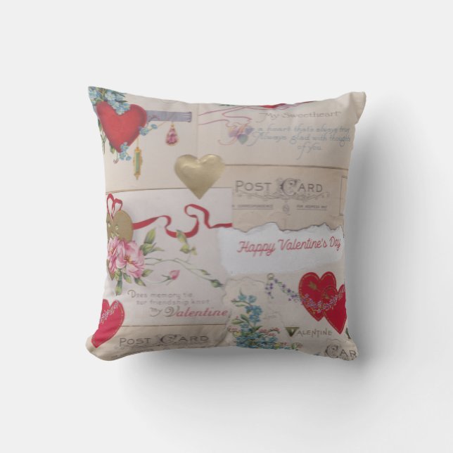 Coussin Saint-Valentin vintage (Recto)