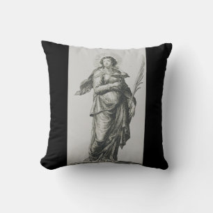 Coussin Sainte Agathe de Sicile Grâce Volcanique Art