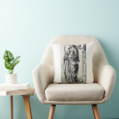 Coussin Sainte-Barbe de la Tour Art Graphique Sacré (Chaise)