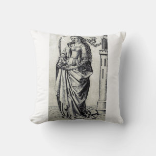 Coussin Sainte-Barbe de la Tour Art Graphique Sacré