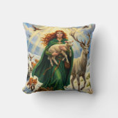 Coussin Sainte Brigitte Source Déesse des Animaux de la Fo (Recto)