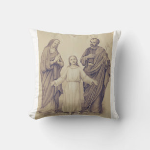 Coussin Sainte Famille Jésus, Vierge Marie et Saint Joseph