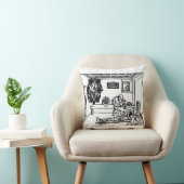 Coussin Sainte Fina fille chrétienne italienne (Chaise)