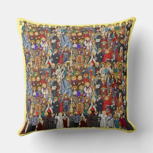 Coussin Saints, All saints, Catholic Saints (Verso)