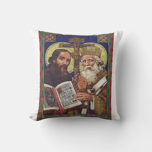 Coussin Saints Cyrille et Méthode Apôtres des Slaves (Recto)