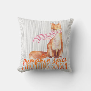 Coussin Saison citrouille épice assis Fox