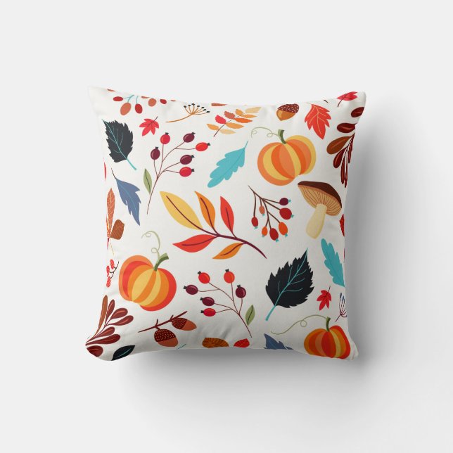 Coussin Saison de décomposition automnale citrouilles feui (Recto)