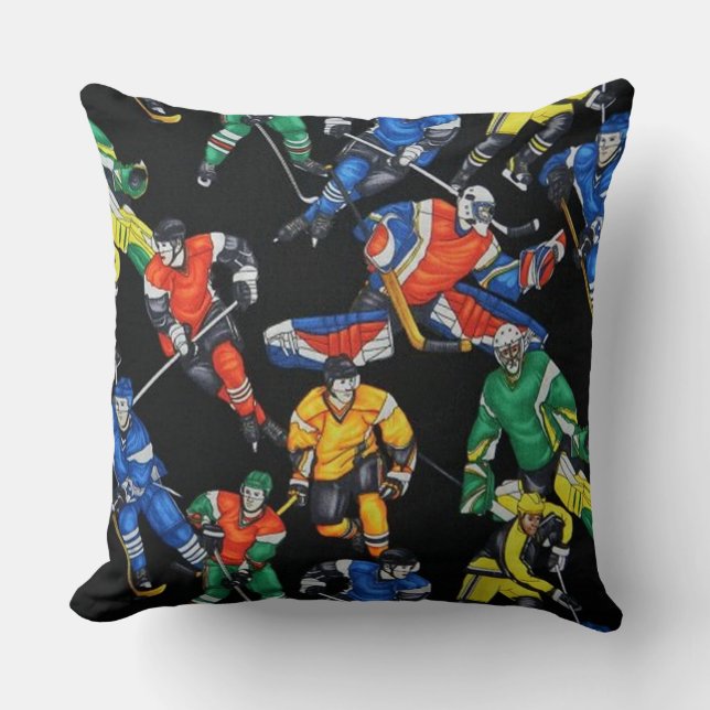 Coussin Saison de hockey sur glace Hockey (Recto)