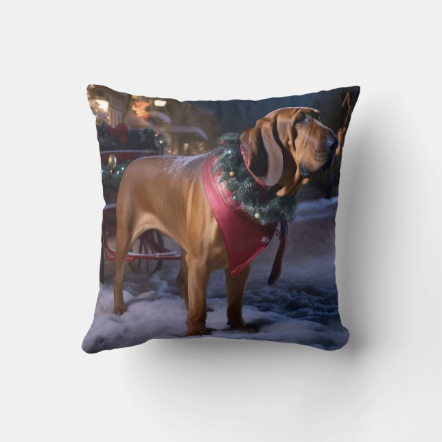 Coussin Saison Festive de Noël de Bloodhound (Verso)