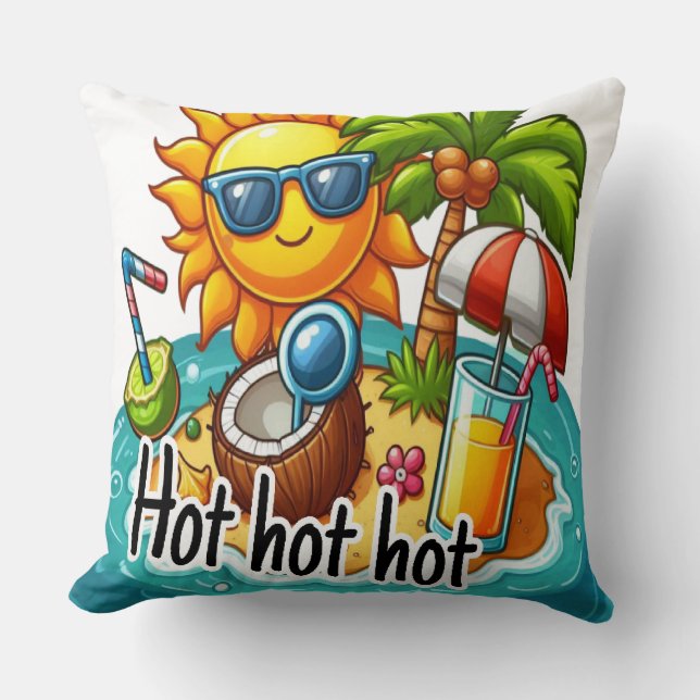 Coussin Saison très chaude  (Recto)