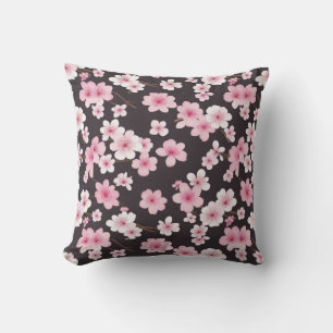 Coussin Sakura de minuit : Symphonie de fleurs de cerisier