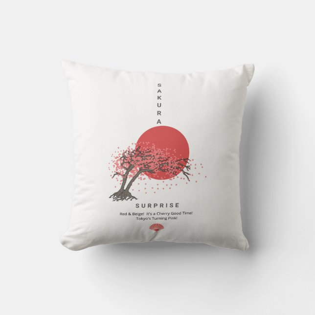 Coussin Sakura Surprise : Tokyo devient rose ! (Recto)