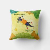 Coussin Salamander Baby Heure de naissance Date Personnali (Verso)