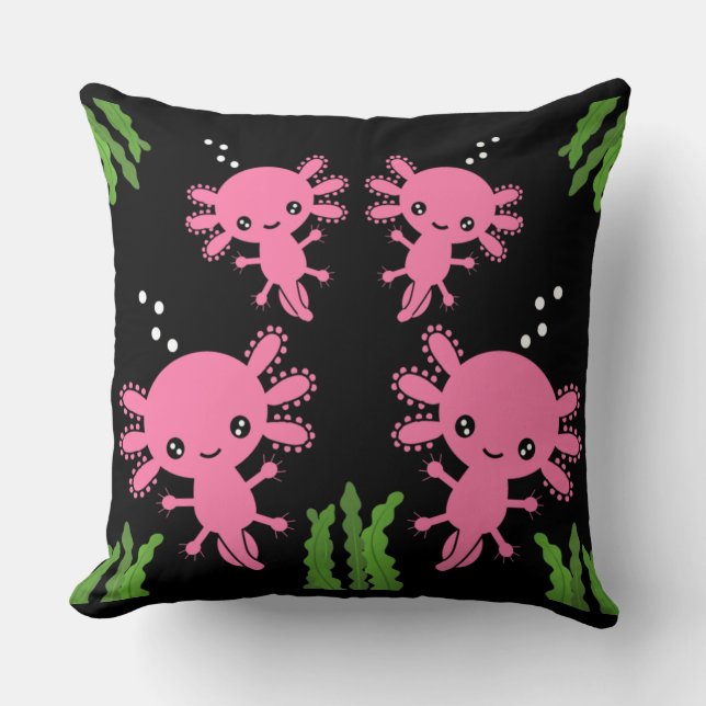 Coussin Salamandre axotique exotique (Recto)