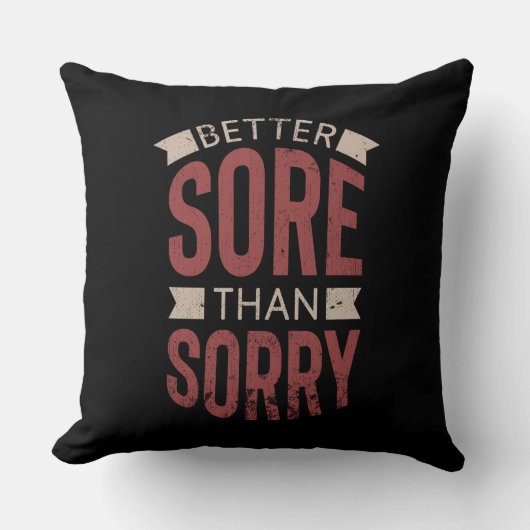 Coussin Salle De Fitness Gym Mieux Rire Désolé De Dire (Recto)
