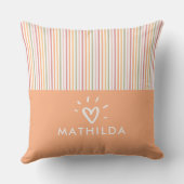 Coussin Salle pour enfants à rayures moderne (Verso)