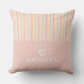 Coussin Salle pour enfants à rayures moderne (Recto)