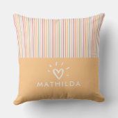Coussin Salle pour enfants à rayures moderne (Verso)