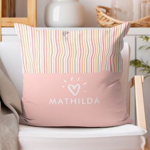 Coussin Salle pour enfants à rayures moderne