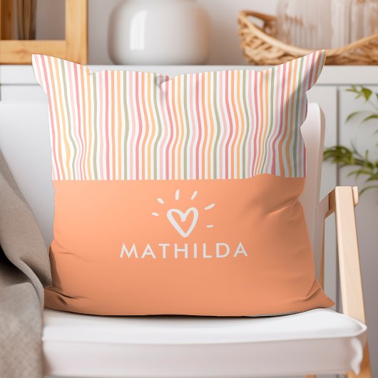 Coussin Salle pour enfants à rayures moderne