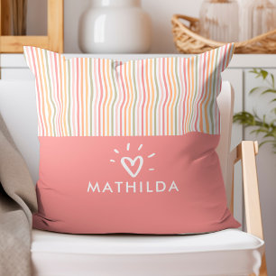 Coussin Salle pour enfants à rayures moderne
