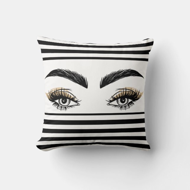 Coussin Salon de beauté Pretty Eyes Maquillage Cils (Recto)