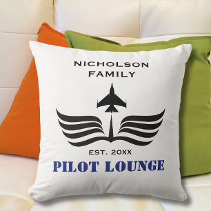 Coussin Salon de pilotage Ailes d'avion Jet Aviation