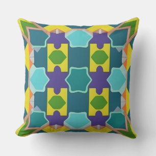Coussin Salon Moderne Abstrait Géométrique Coloré