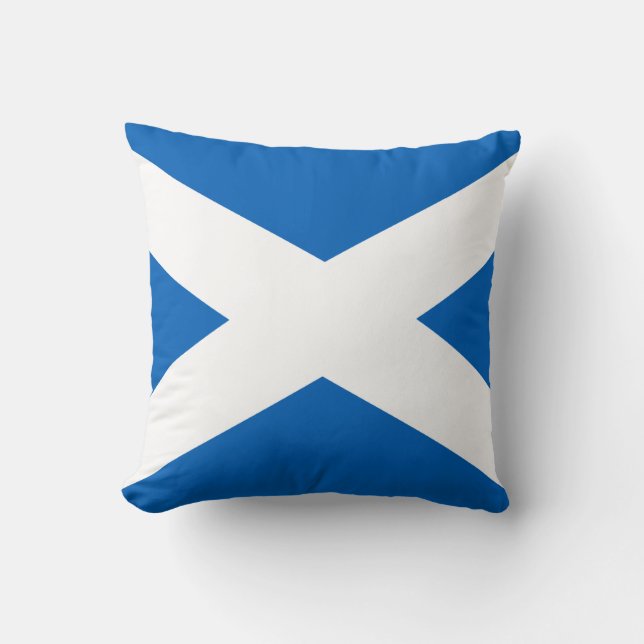 Coussin Saltire ~ Drapeau de l'Ecosse (Recto)