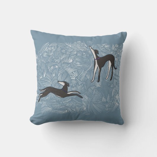 Coussin Saluki Greyhound (Recto)