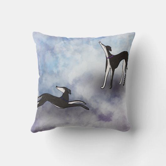 Coussin Saluki Greyhound (Verso)